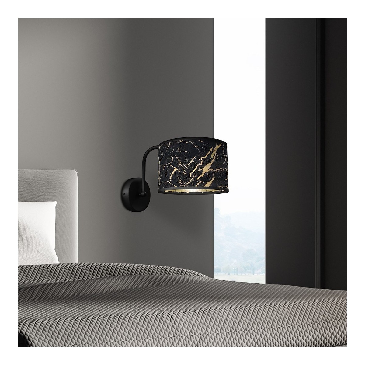 MiLagro Kinkiet SENSO Black/Gold 1xE27 MLP7290