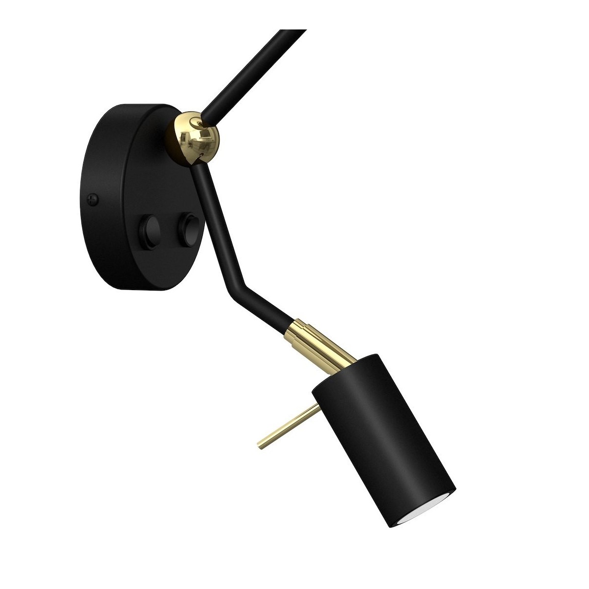 MiLagro Kinkiet SENSO Black/Gold 1xE27 + 1x mini GU10 MLP7291