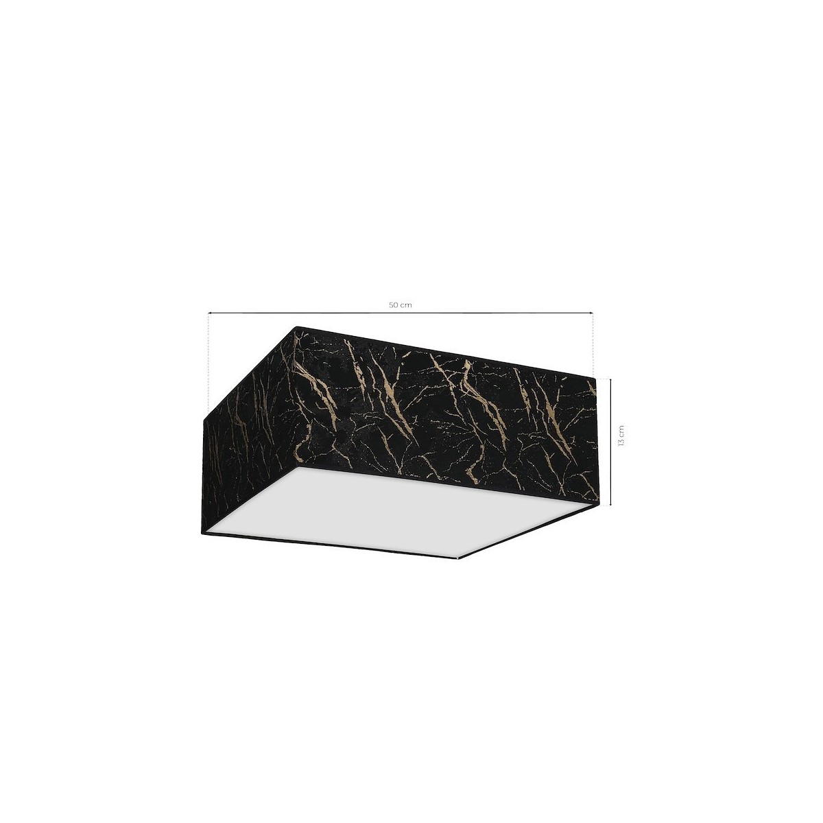 MiLagro Lampa sufitowa SENSO Black/Gold kwadrat 3xE27 MLP7293