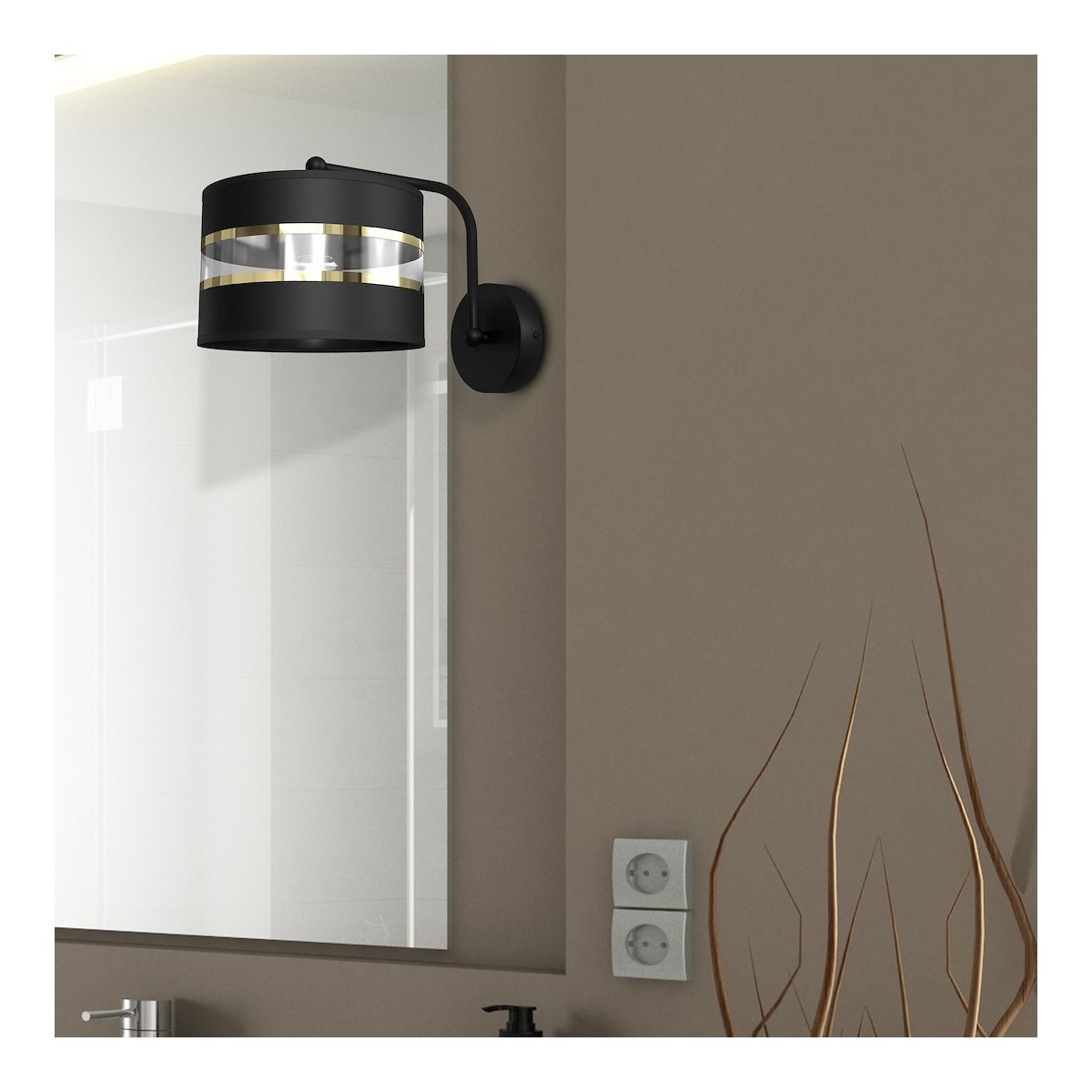 MiLagro Kinkiet ULTIMO BLACK 1xE27 MLP7334