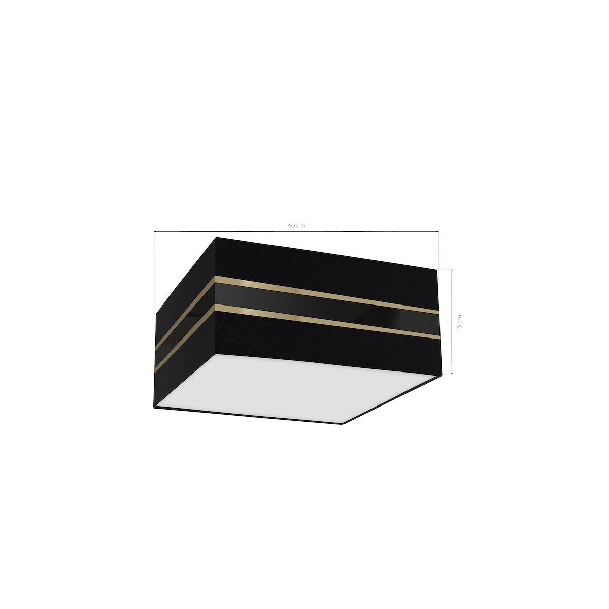 MiLagro Lampa sufitowa Kwadrat ULTIMO BLACK 2xE27 MLP7336