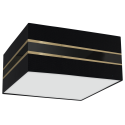 MiLagro Lampa sufitowa Kwadrat ULTIMO BLACK 2xE27 MLP7336