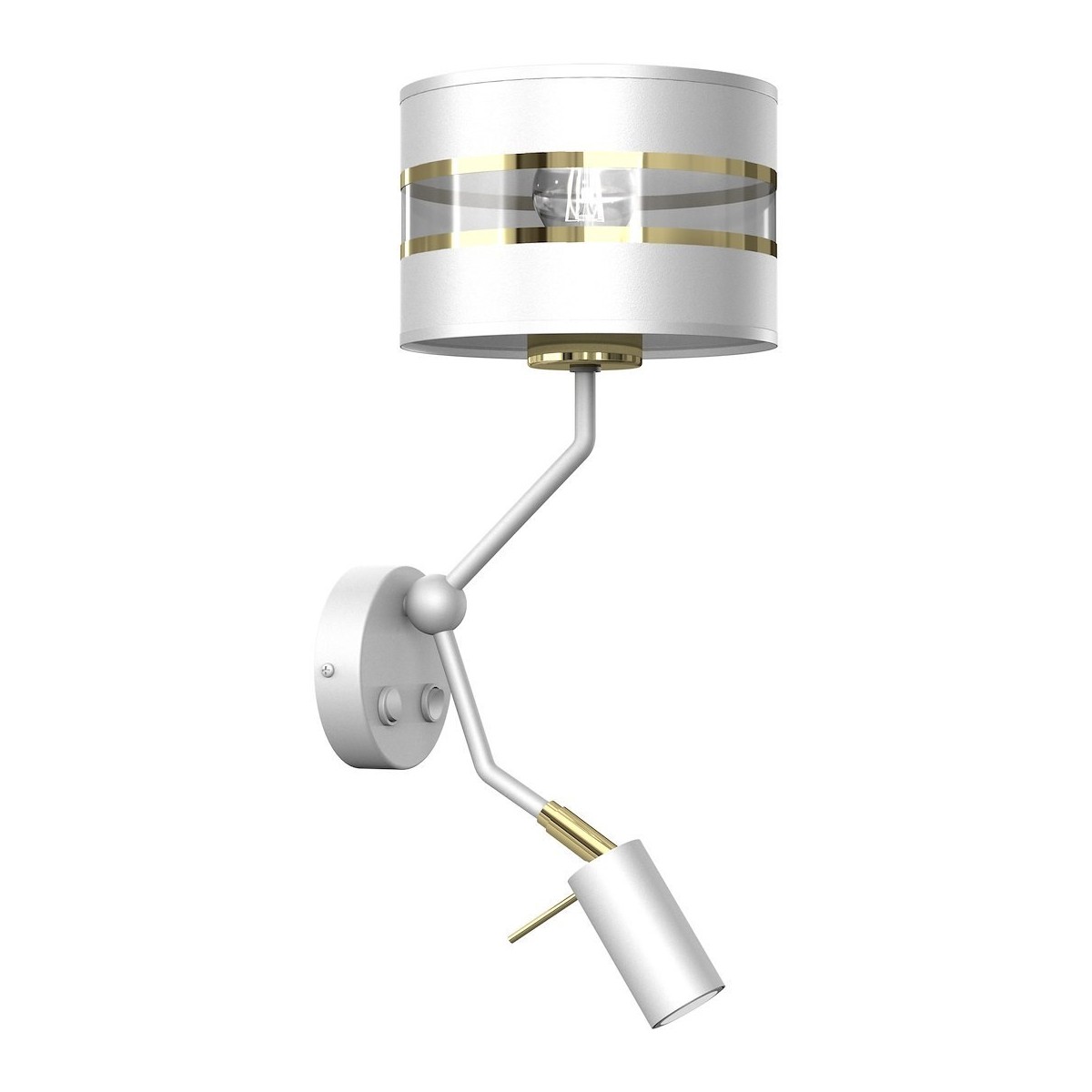 MiLagro Kinkiet Ultimo 1xE27 1x mini GU10 Biały MLP7346