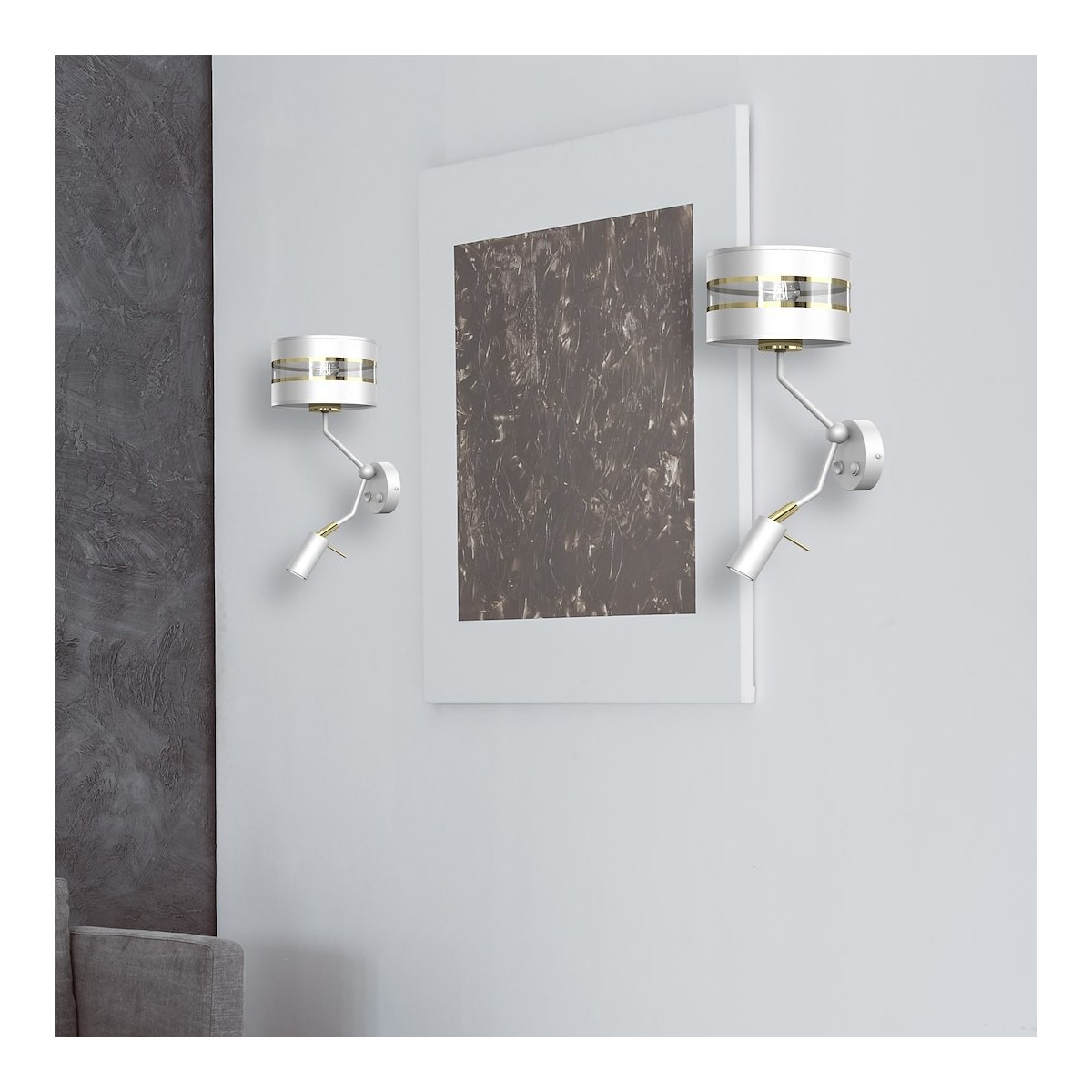 MiLagro Kinkiet Ultimo 1xE27 1x mini GU10 Biały MLP7346