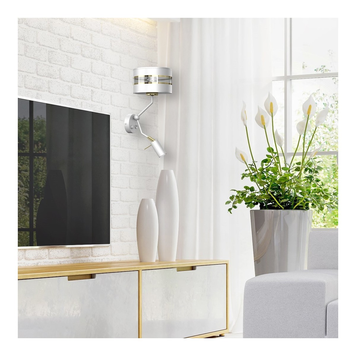 MiLagro Kinkiet Ultimo 1xE27 1x mini GU10 Biały MLP7346