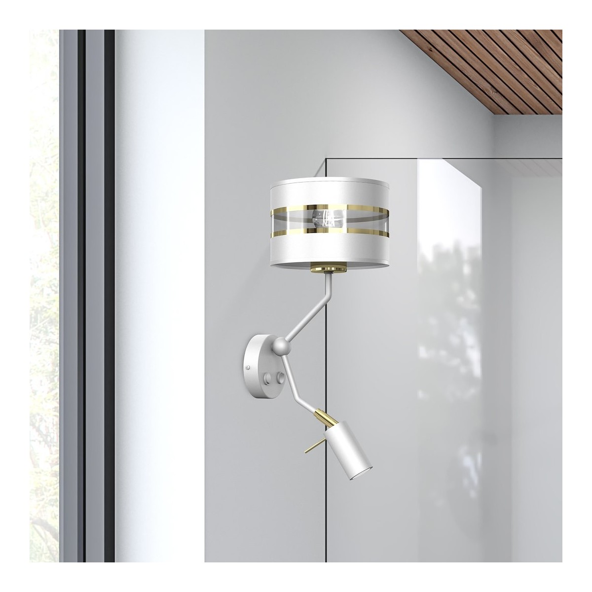 MiLagro Kinkiet Ultimo 1xE27 1x mini GU10 Biały MLP7346