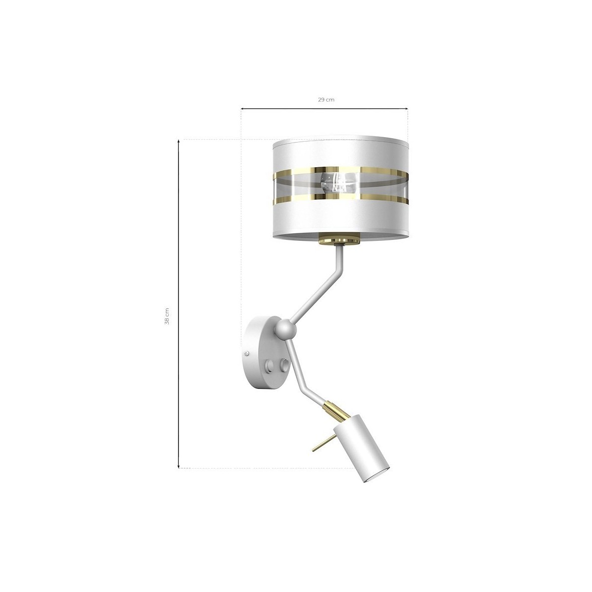 MiLagro Kinkiet Ultimo 1xE27 1x mini GU10 Biały MLP7346