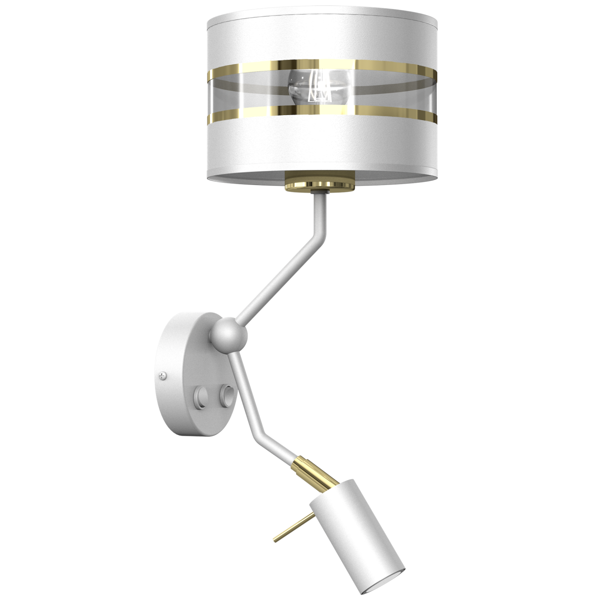 MiLagro Kinkiet Ultimo 1xE27 1x mini GU10 Biały MLP7346