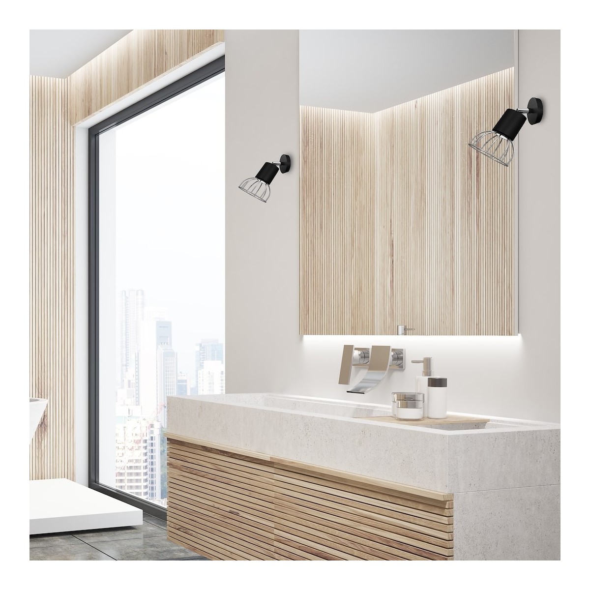 MiLagro Kinkiet DANTE BLACK/SILVER 1x mini GU10 MLP7356