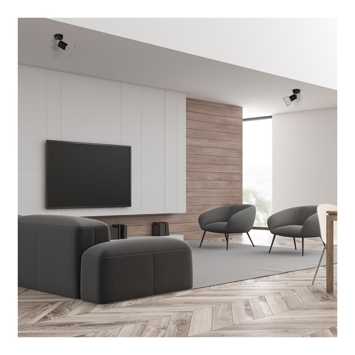 MiLagro Kinkiet DANTE BLACK/SILVER 1x mini GU10 MLP7356