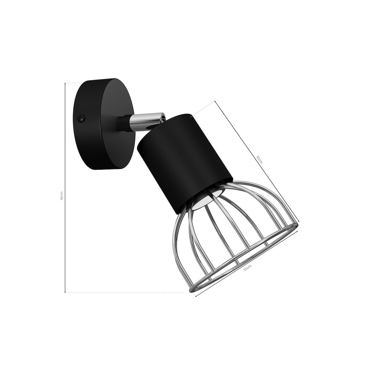 MiLagro Kinkiet DANTE BLACK/SILVER 1x mini GU10 MLP7356