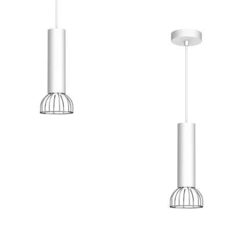 MiLagro Lampa Wisząca DANTE SILVER 1x mini GU10 MLP7365