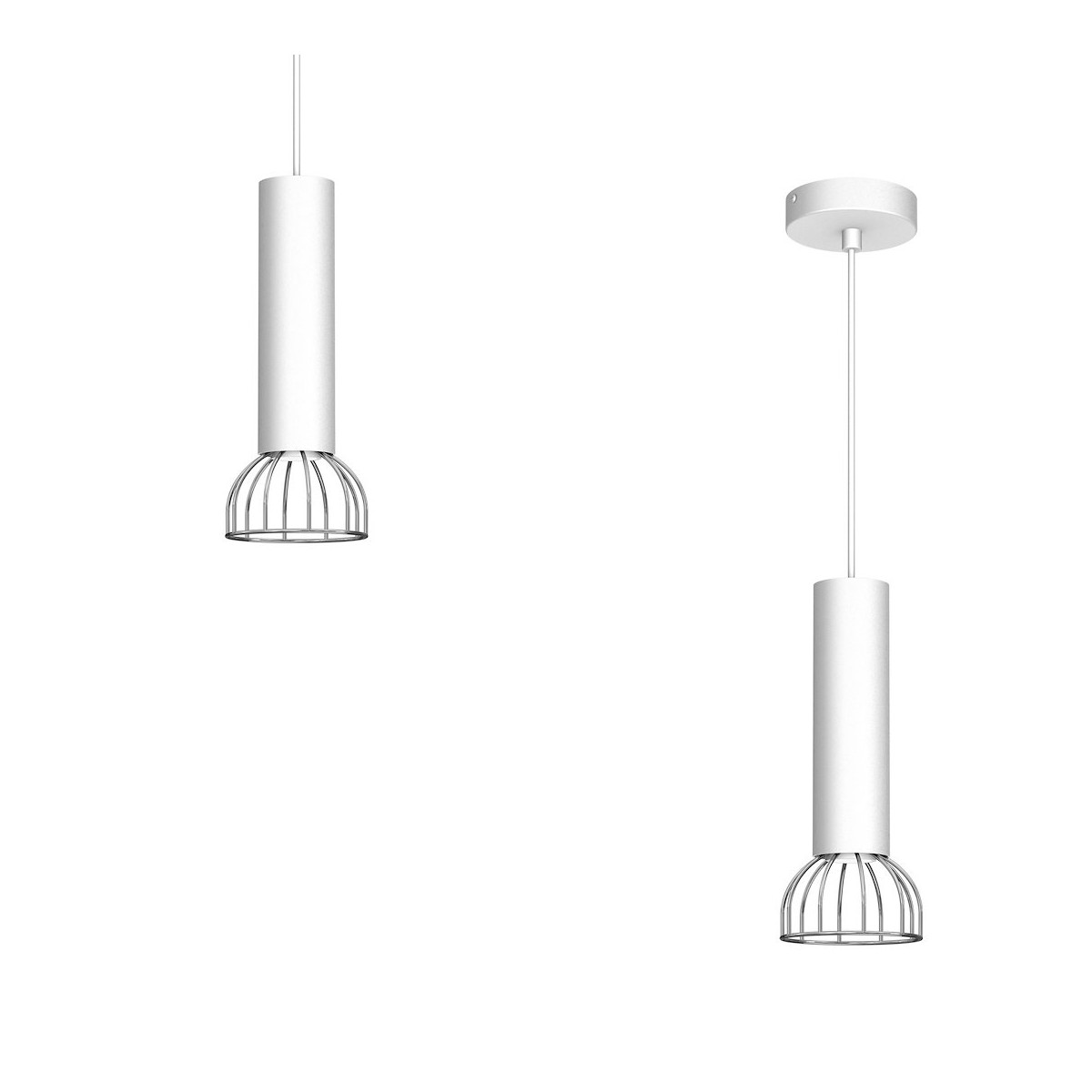 MiLagro Lampa Wisząca DANTE SILVER 1x mini GU10 MLP7365