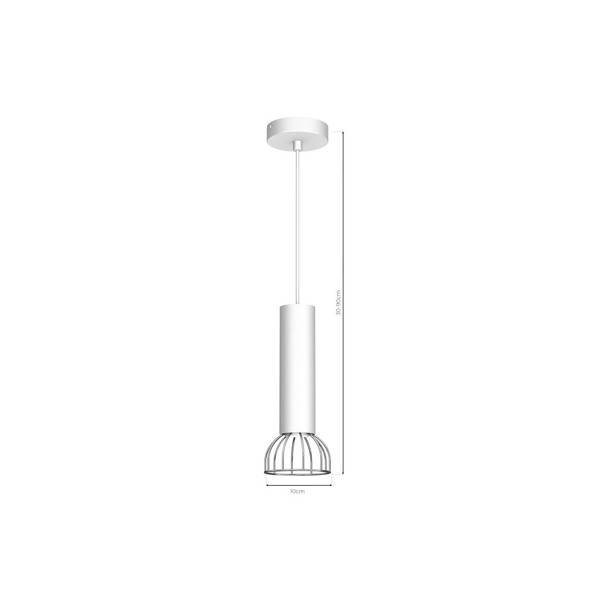 MiLagro Lampa Wisząca DANTE SILVER 1x mini GU10 MLP7365