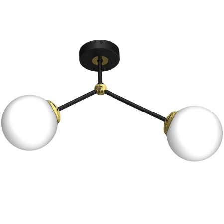 MiLagro Lampa sufitowa JOY BLACK / GOLD 2xE14 MLP7459