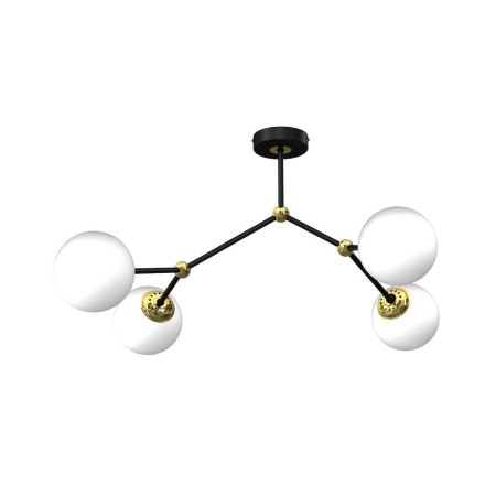 MiLagro Lampa sufitowa JOY BLACK / GOLD 4xE14 MLP7461