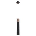 MiLagro Lampa wisząca SOLO SAWN BLACK / PATINATED WOOD 1x mini GU10 MLP7469