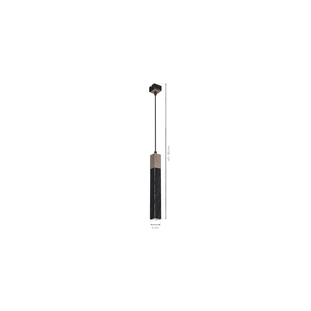 MiLagro SOLO BLACK WOOD nastrojowe światło