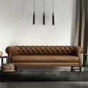 MiLagro Lampa wisząca SOLO SAWN BLACK / PATINATED WOOD 3x mini GU10 MLP7470