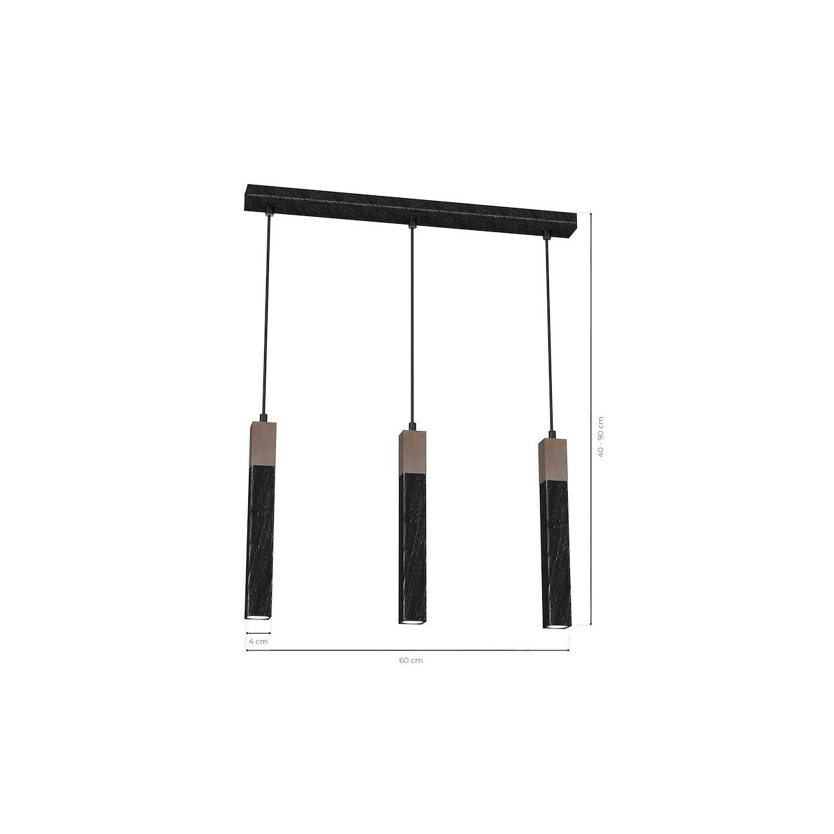MiLagro SOLO BLACK 3xGU10 wyjątkowa iluminacja