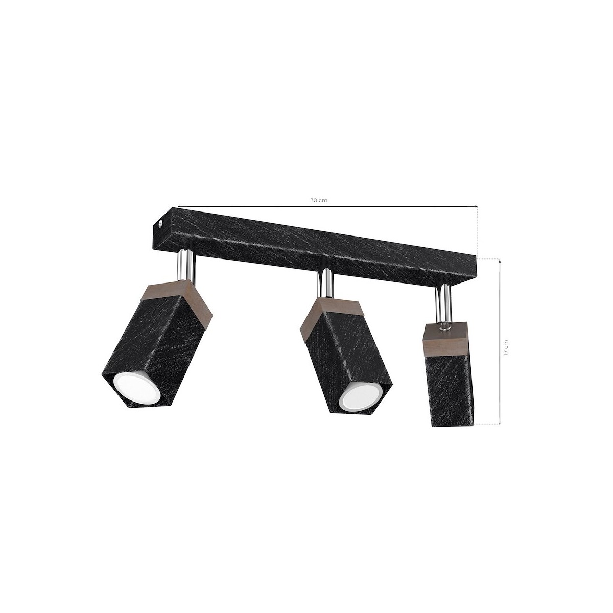 MiLagro SOLO BLACK 3xGU10 oryginalne źródło światła