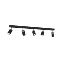 MiLagro Lampa sufitowa SOLO SAWN BLACK / PATINATED WOOD 5x mini GU10 MLP7474