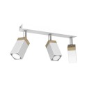 MiLagro Lampa sufitowa Solo Sawn WHITE / PATINATED WOOD 3x mini GU10 MLP7479