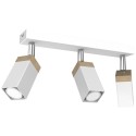 MiLagro Lampa sufitowa Solo Sawn WHITE / PATINATED WOOD 3x mini GU10 MLP7479