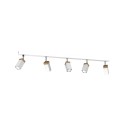 MiLagro Lampa sufitowa SOLO SAWN WHITE / PATINATED WOOD 5x mini GU10 MLP7480