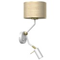 MiLagro MARSHALL White Rattan designerskie lampy LED
