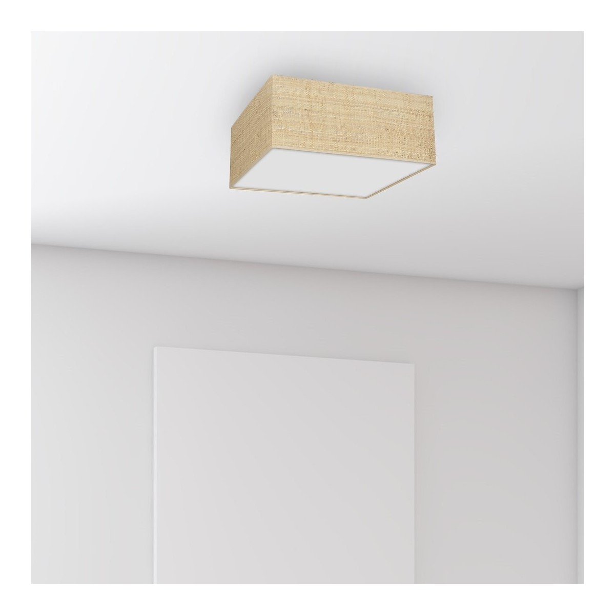 MiLagro Lampa sufitowa Marshall 3xE27 Biały/Rattan MLP7485