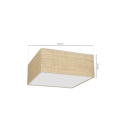 MiLagro Lampa sufitowa Marshall 3xE27 Biały/Rattan MLP7485