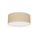 MiLagro Lampa sufitowa Marshall 2xE27 O40cm Biały/Rattan MLP7487