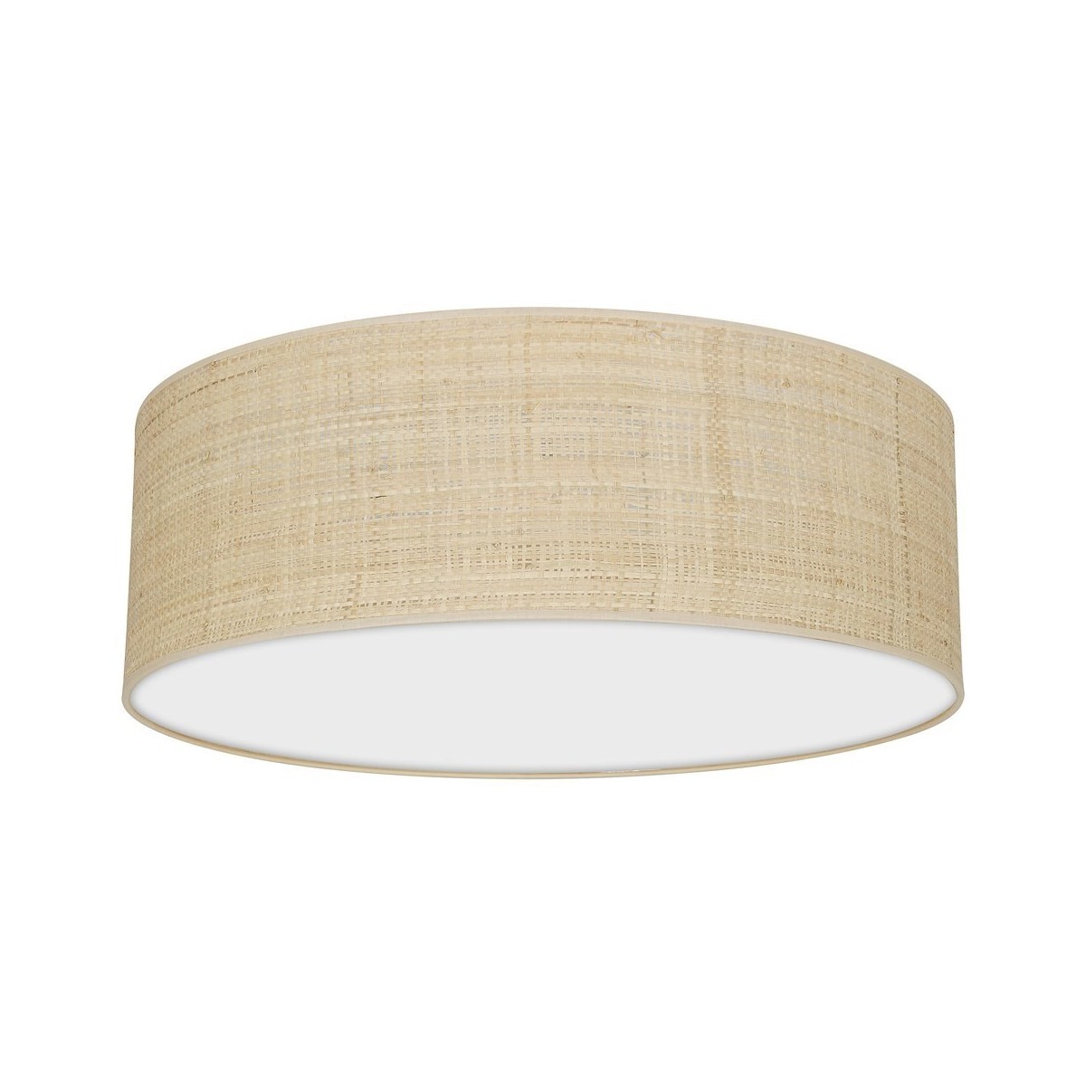 MiLagro Lampa sufitowa Marshall 3xE27 O50cm Biały/Rattan MLP7488