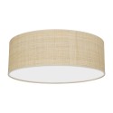 MiLagro Lampa sufitowa Marshall 3xE27 O50cm Biały/Rattan MLP7488
