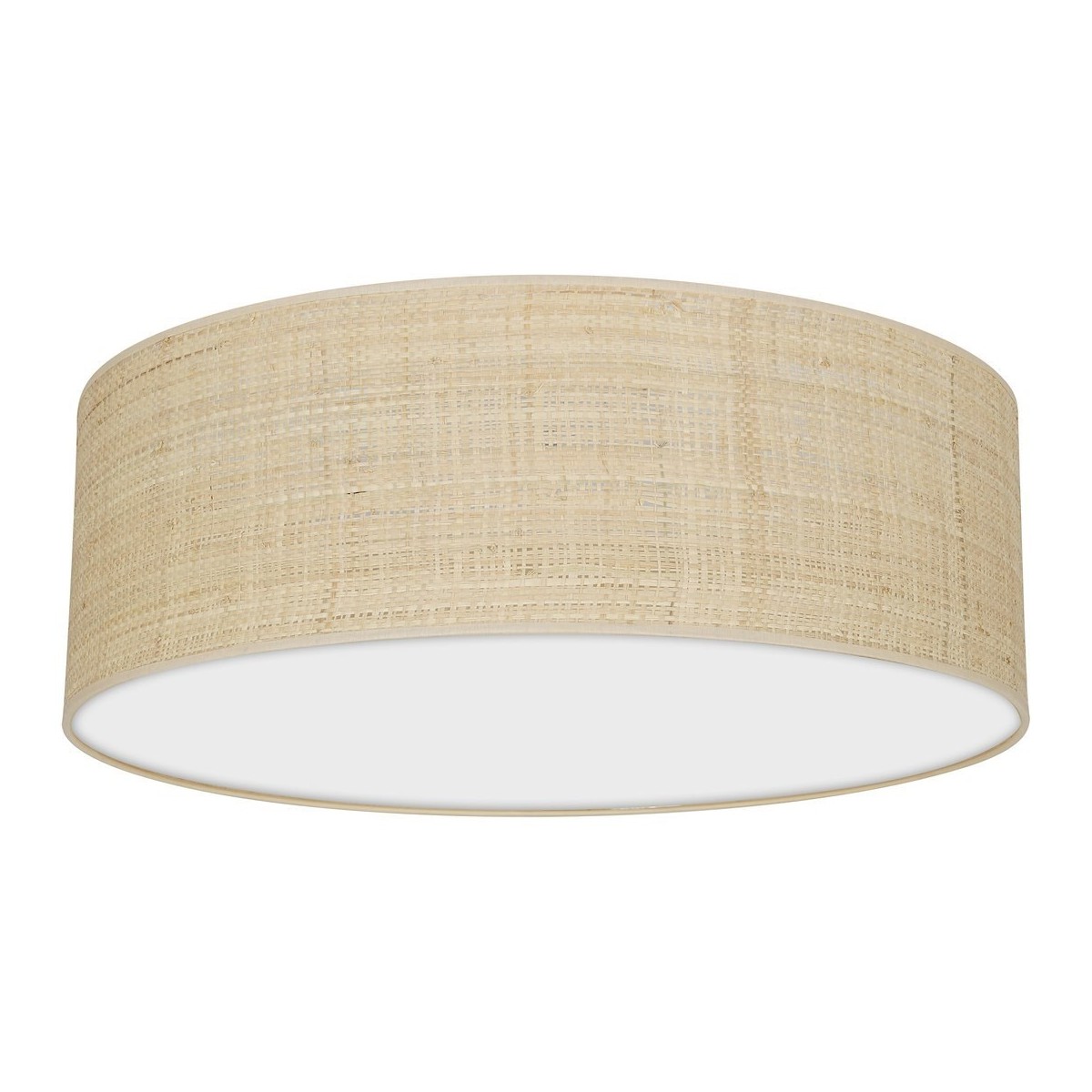 MiLagro Lampa sufitowa Marshall 3xE27 O50cm Biały/Rattan MLP7488