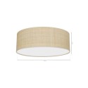 MiLagro Lampa sufitowa Marshall 3xE27 O50cm Biały/Rattan MLP7488