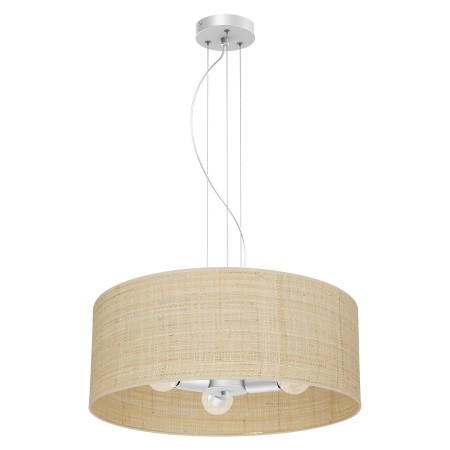 MiLagro Lampa wisząca Marshall Biały/Rattan 3xE27 MLP7490