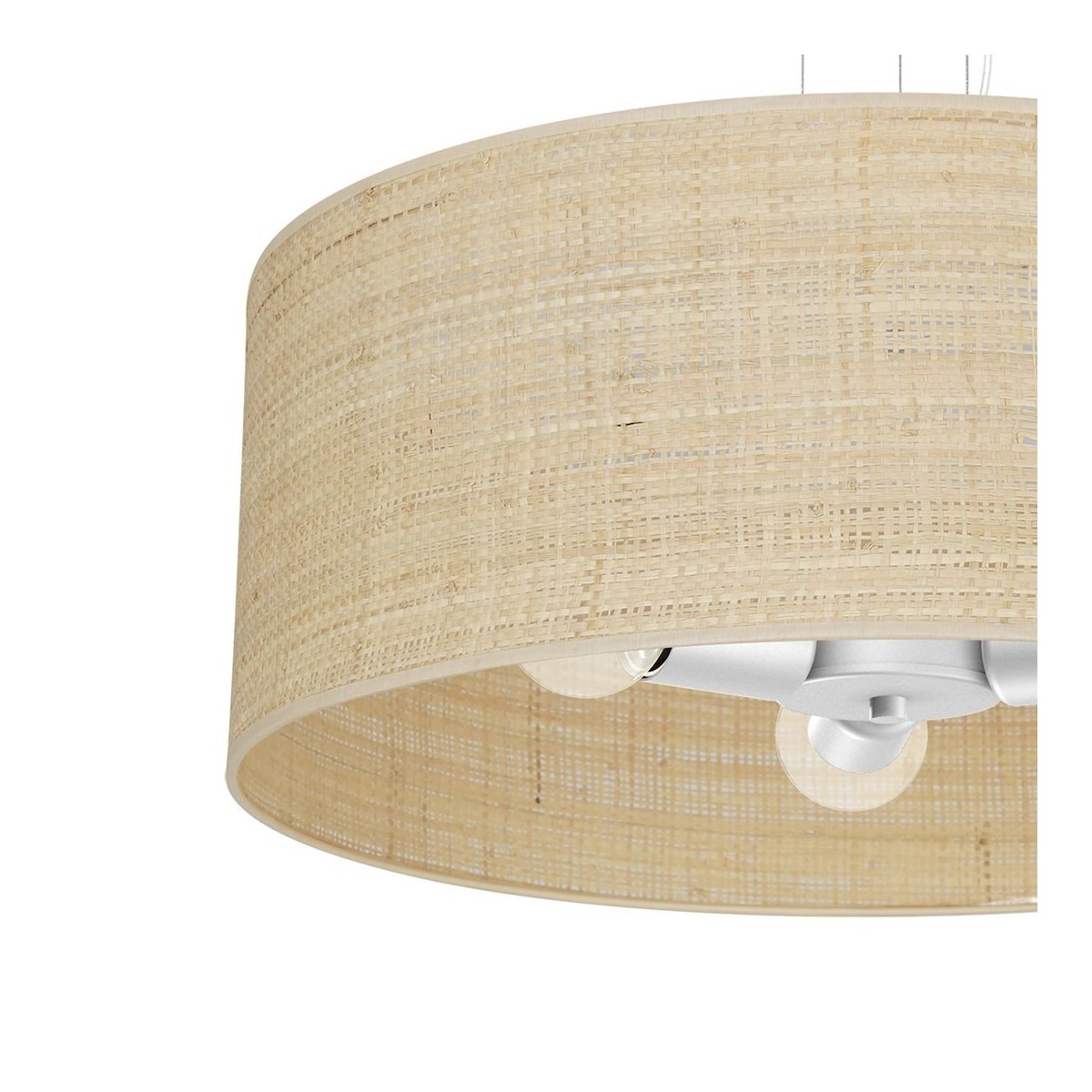MiLagro Lampa wisząca Marshall Biały/Rattan 3xE27 MLP7490