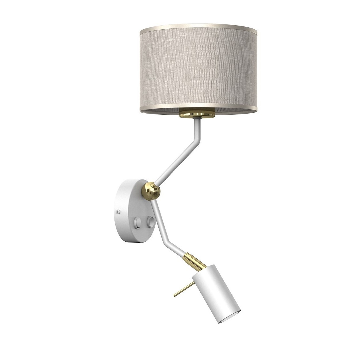 MiLagro Kinkiet LINO BIEL / LEN 1xE27 + 1x mini GU10 MLP7494