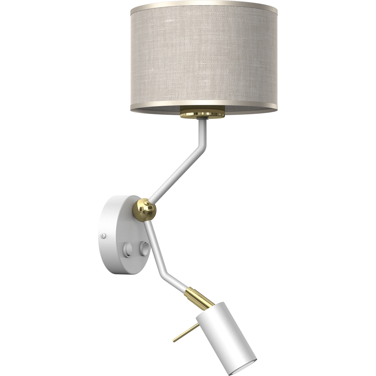 MiLagro Kinkiet LINO BIEL / LEN 1xE27 + 1x mini GU10 MLP7494