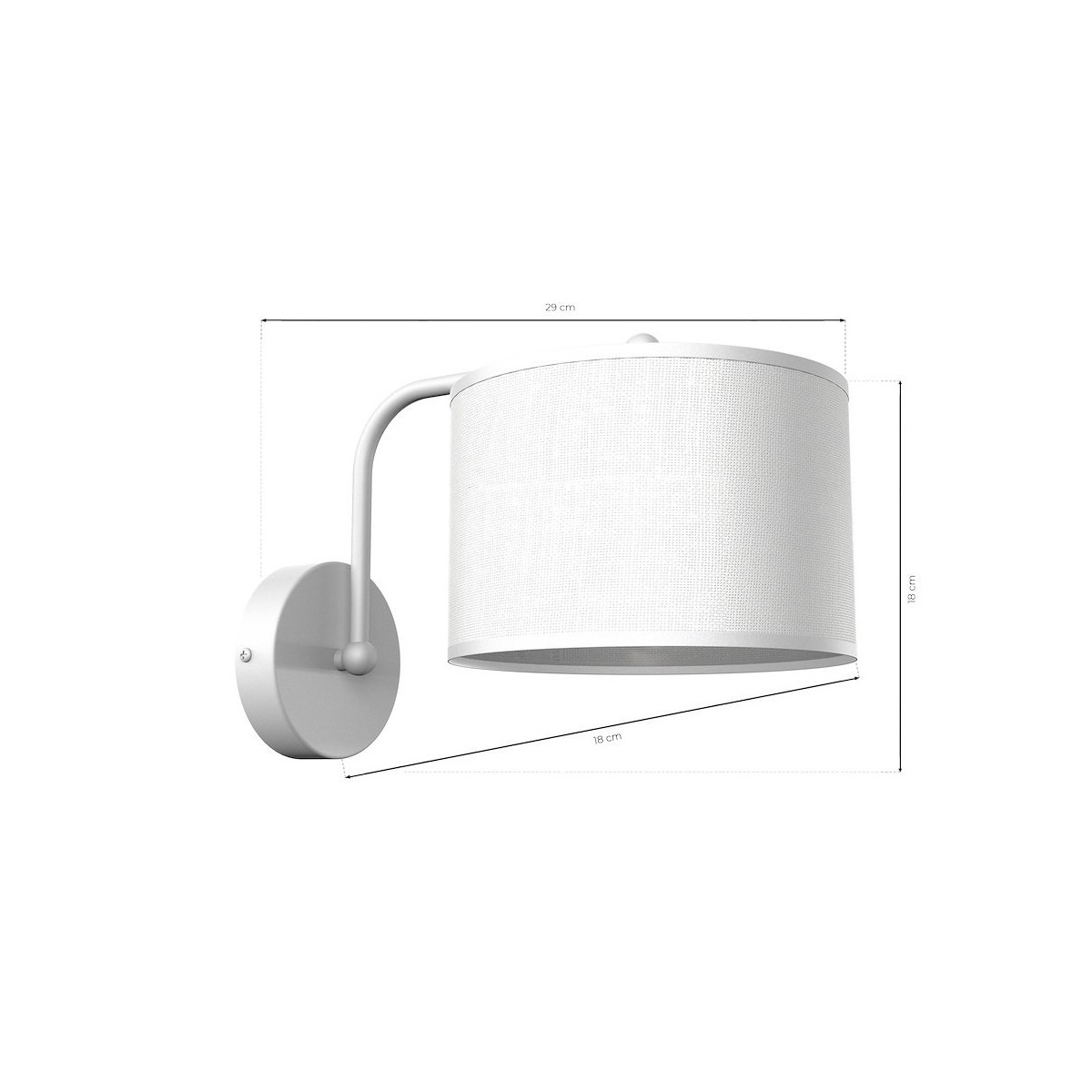 MiLagro ALBION White Cotton eleganckie oświetlenie