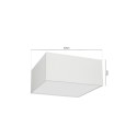 MiLagro Lampa sufitowa ALBION BIEL / BAWEŁNA 2xE27 MLP7506