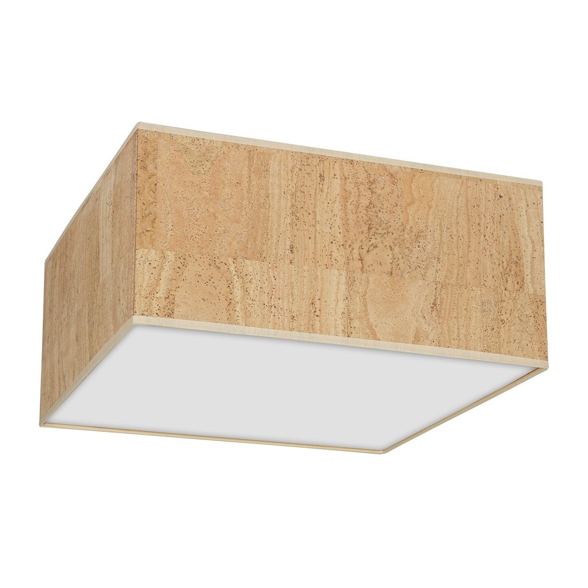 MiLagro Lampa sufitowa Cork 2xE27 Biały / Korek MLP7517