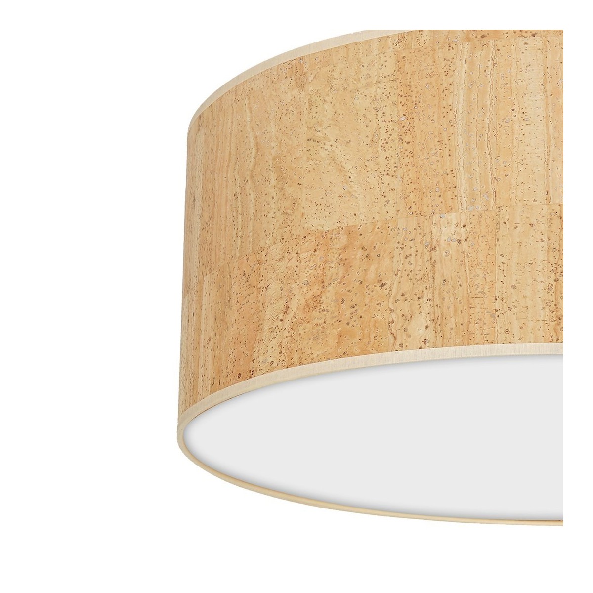 MiLagro Lampa sufitowa Cork 3xE27  O50cm Biały / Korek MLP7521