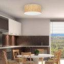 MiLagro Lampa sufitowa Cork 3xE27  O50cm Biały / Korek MLP7521