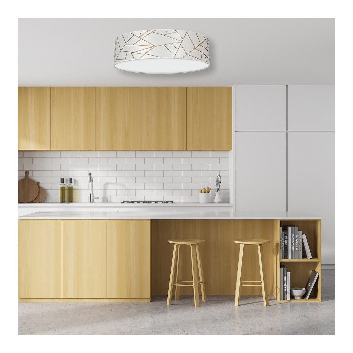 MiLagro Lampa sufitowa Ziggy 3xE27 O50cm Biały/Złoty MLP7567