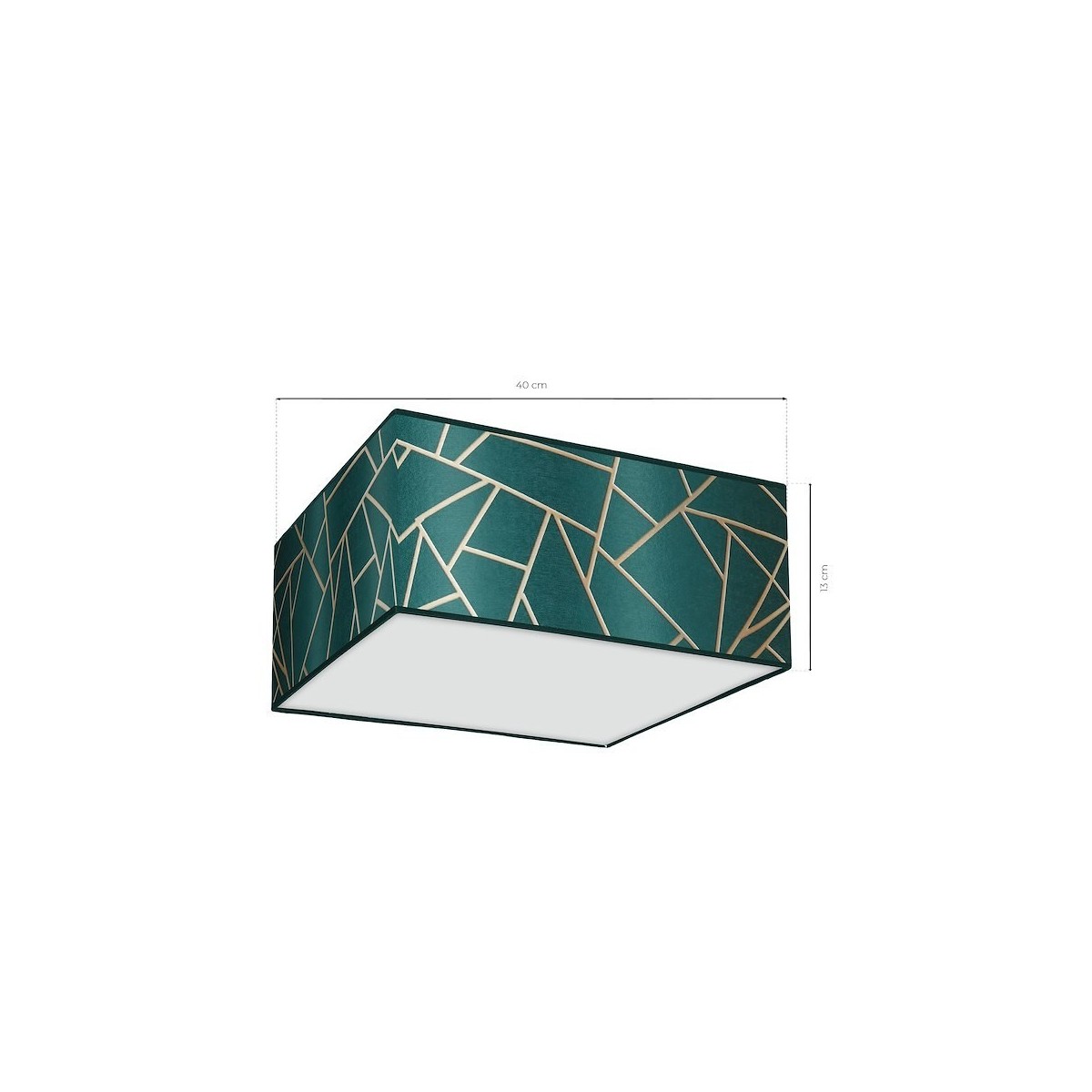 MiLagro Lampa sufitowa ZIGGY GREEN Gold/Bottle green 2xE27 MLP7574