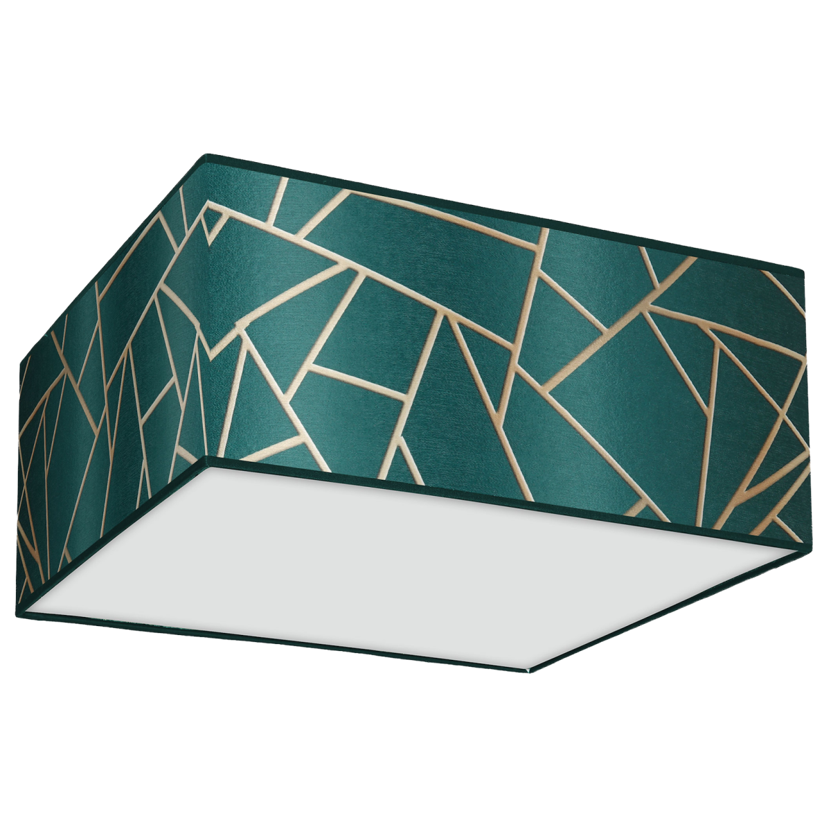 MiLagro Lampa sufitowa ZIGGY GREEN Gold/Bottle green 2xE27 MLP7574