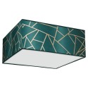 MiLagro Lampa sufitowa ZIGGY GREEN Gold/Bottle green 3xE27 MLP7575